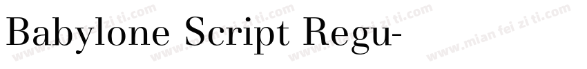 Babylone Script Regu字体转换